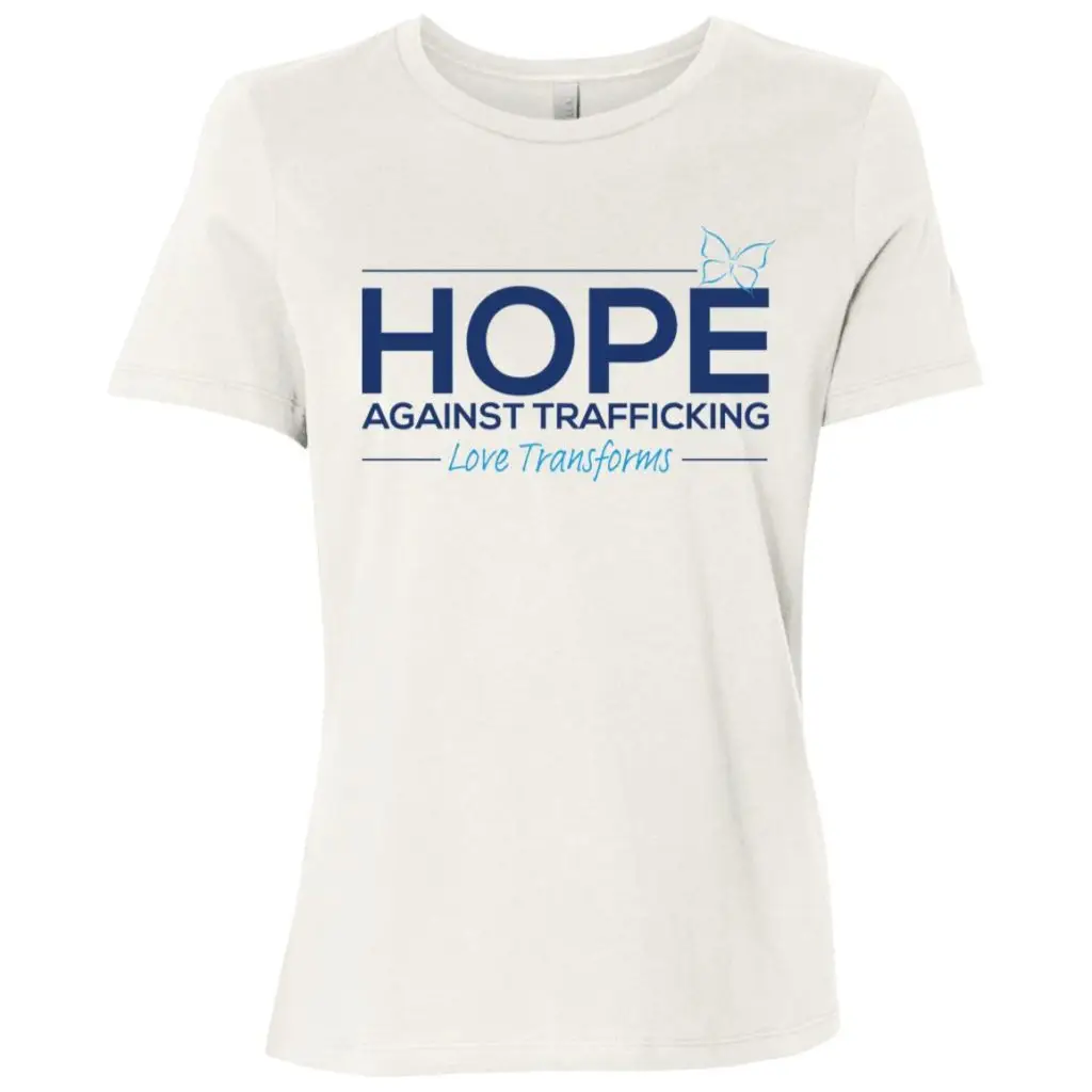 Women's HOPE Against Trafficking human trafficking awareness T-shirt